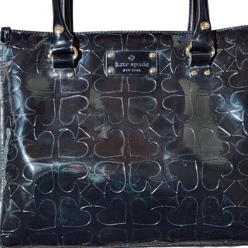 Kate Spade Black Patent Leather Tote Bag Women - Picture 3 of 14